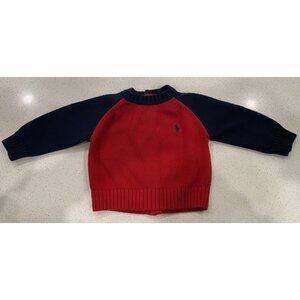 baby polo Ralph Lauren Knit Sweater red Blue American 🇺🇸 100% Cotton 9m Months